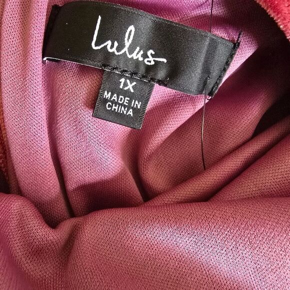 Lulu’s Going for Glamour Mauve Velvet Backless Long Sleeve Maxi Dress Size 1X - Picture 9 of 12